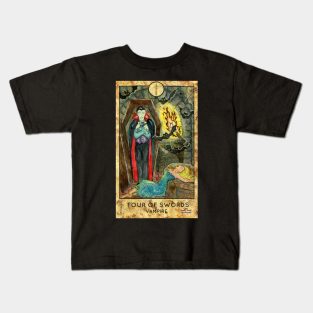 Four Of Swords. Major Arcana Tarot Card. Kids T-Shirt